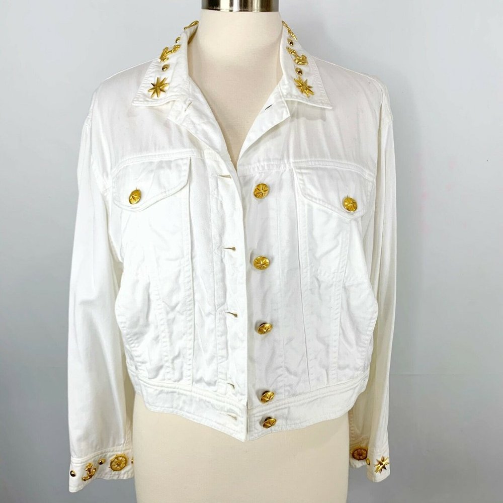Vintage Mondi Cropped Jacket Nautical Buttons